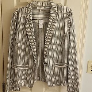 Linen striped blazer